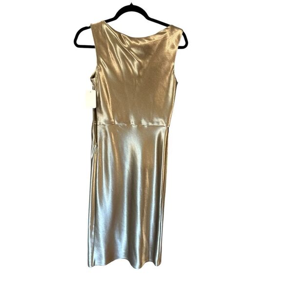 REVOLVE NILI LOTAN Anne Gold Metallic Midi Dress - Picture 7 of 10